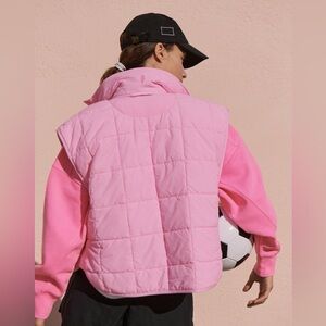 Free People Pippa Packable Puffer Vest Pink 💗 RARE Summer Lovin Pink - Small